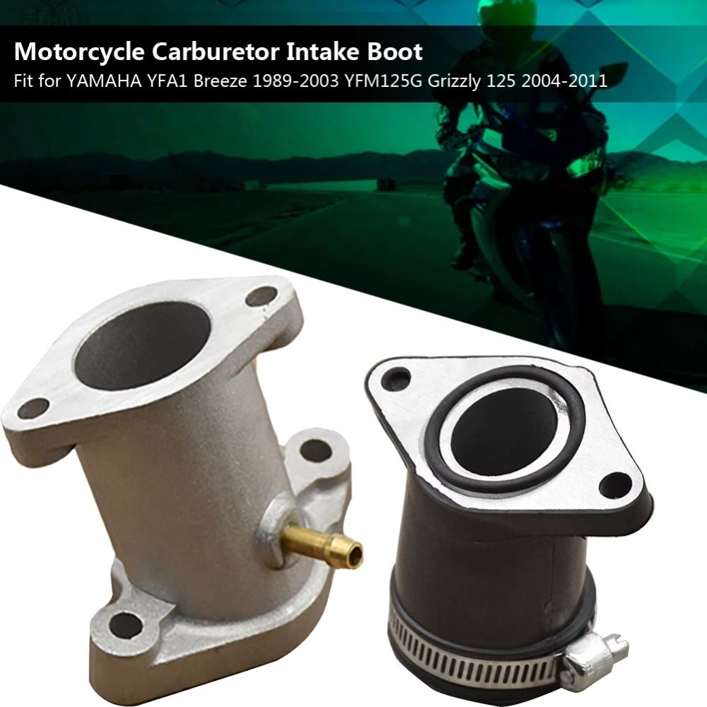 Durable Aluminum Alloy/Rubber YBR125 Motorcycle Manifold Sealing Fuel-efficient Intake Manifold Pipe Easy To Install Oil Resistant Motorcycle Carburetor Connector Carburetor Connection