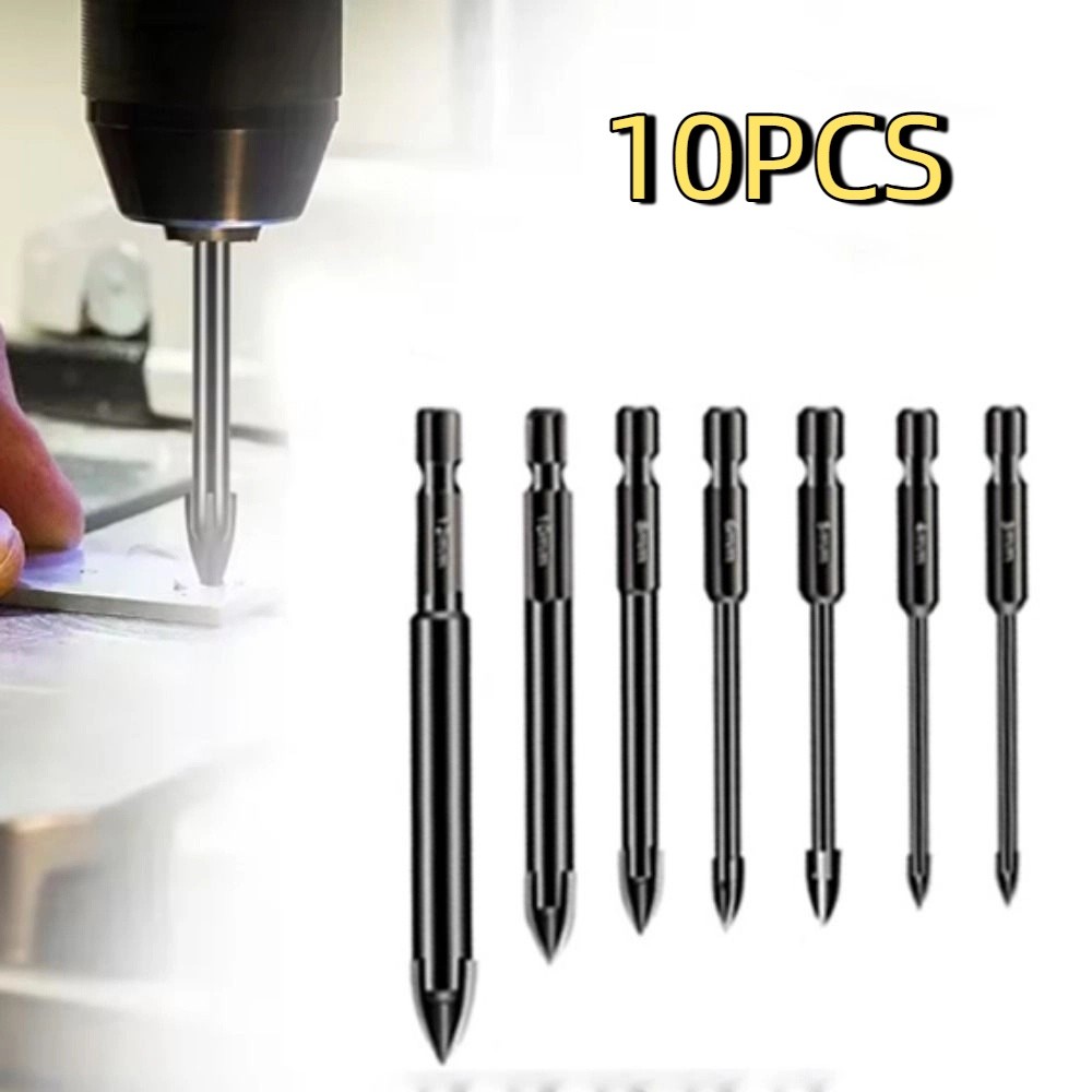 10pcs/set Multipurpose 3-12mm Drill Bits Set High Speed Tile Drill Bit Precision Drill Bit Tile Installation