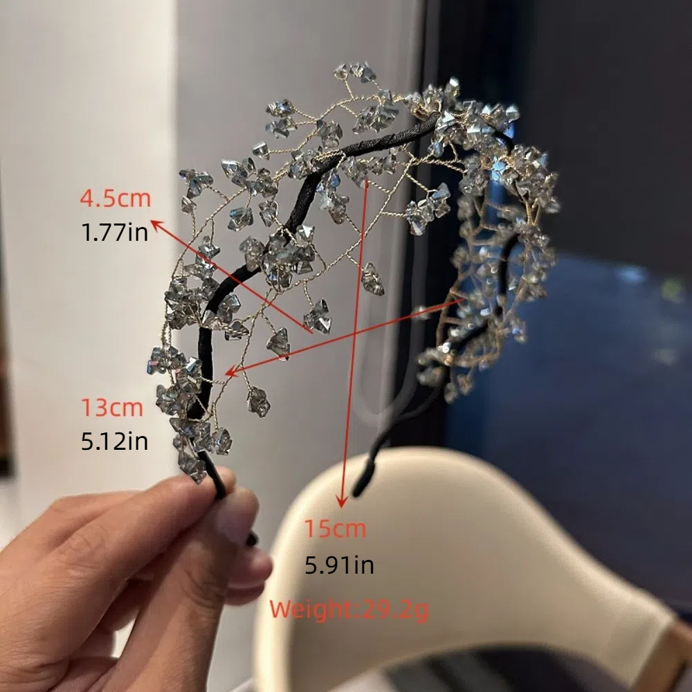 Exquisite Fairy Vintage Headband Elegant Green Beaded Hair Hoop Hair Ornaments Wedding Headwear Girls