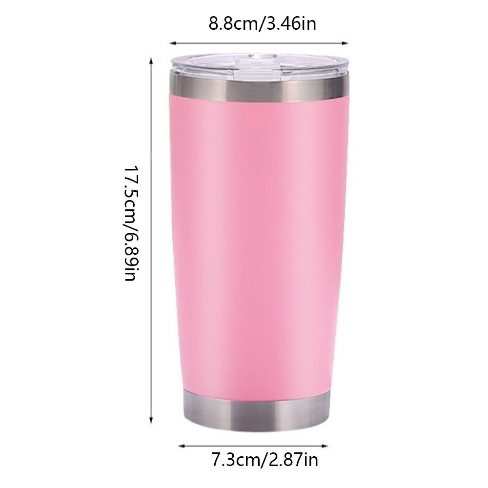 Practical 304 Stainless Steel Vacuum Insulated Cup 20oz with Lid Tumbler Thermal Mug Portable Leakproof Car Thermos Cup for Cold and Hot