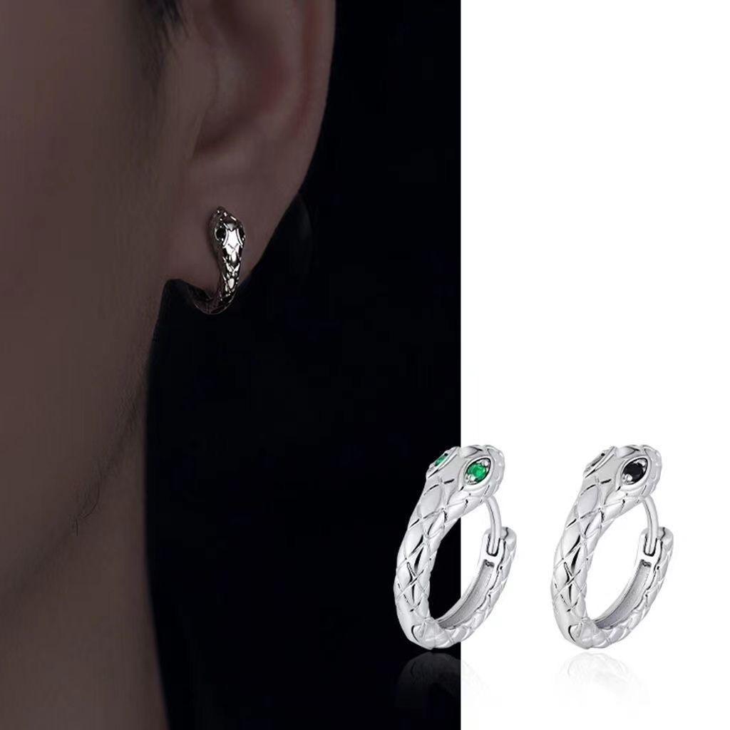 【Top-notch quality】Snake Earrings Men's and Women's Personalized Light Luxury Simple Street Snake Handsome Fashionable Buckle for Couple Earrings New