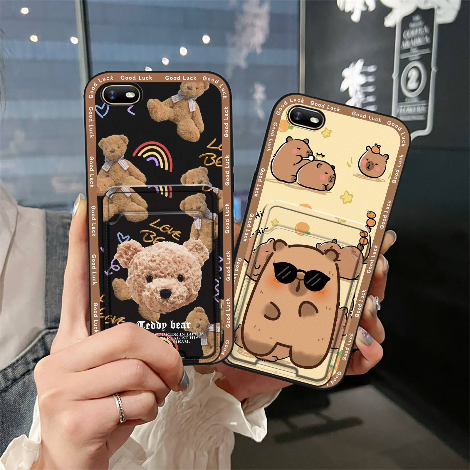 Anti-knock Cute Phone Case For OPPO A1K Soft case Back Cover Dirt-resistant Card sleeve TPU Shockproof Anti-dust Durable