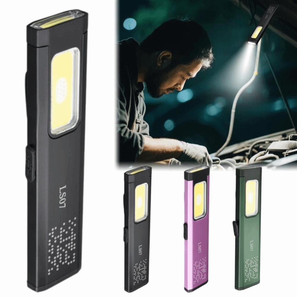 Pencil Light COB LED Camping Light Magnetic Base Super Brightness LED Flashlight Flood Light Multi-Mode Mini Flashlight Work Light