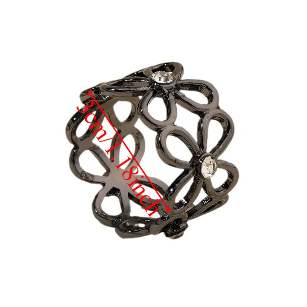 Fashion Shawl Rings Clip Hollow Out Alloy Material Scarf Buckle Flower Design Adjustable Hijab Clip Women Girls