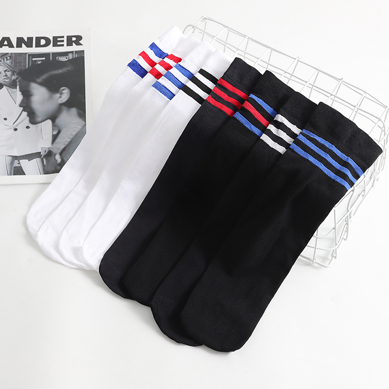 Wenefang Fashion Spring/autumn Kids over Knee High Socks for baby girls Boys cute Football Stripes velvet school dance long white toddler socks