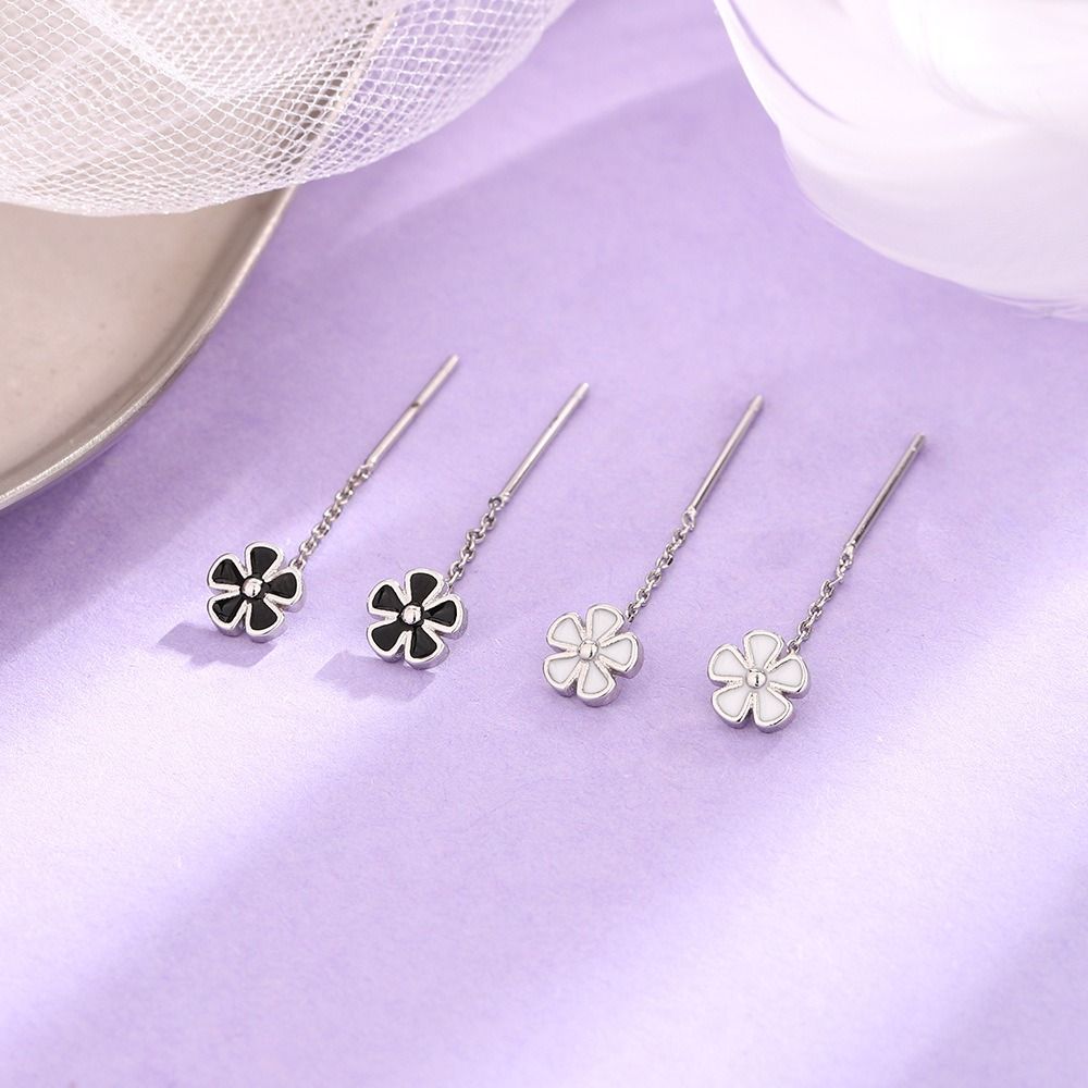 Jewelry Accessories Flower Tassel Earrings Exquisite Sweet Long Tassel Earrings Elegant Trendy Floret Ear Studs Gift