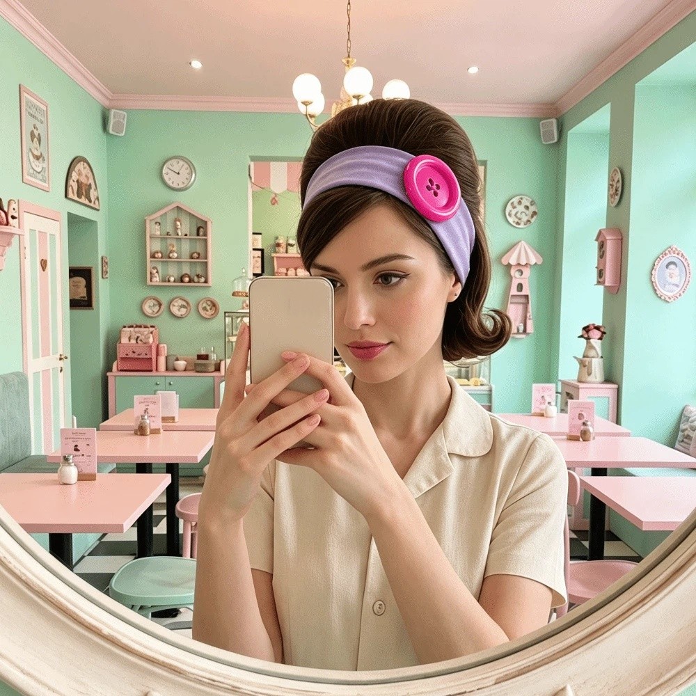 Fashionable Wide Polka Dot Headband Color Sweat-absorbent Elastic Head Wrap Fabric Adjustable Yoga Hairband Gym