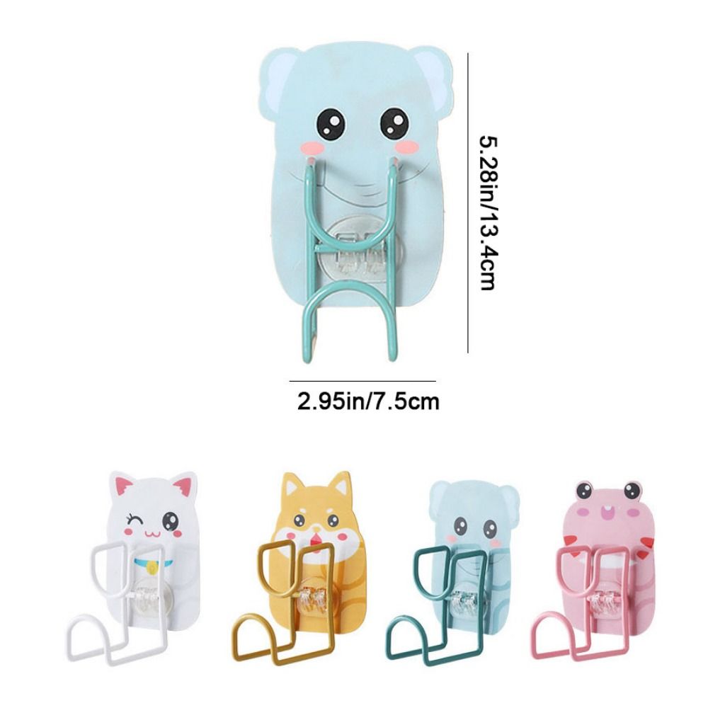 Multifunctional Stainless Steel Cartoon Washbasin Hooks Punch-free Wall-Mounted Children Bath Basin Hook Cute Adorable Basin Storage Rack for Bathroom