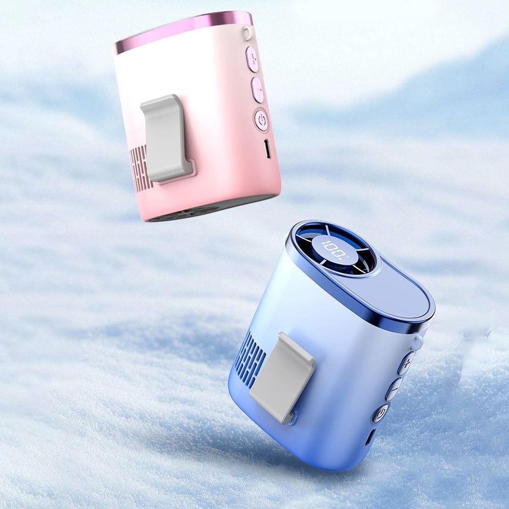 Lightweight Portable Waist Clip Fan Rechargeable Compact Design Cooling Fan LED Display Strong Airflow Mini Electric Fan Hiking