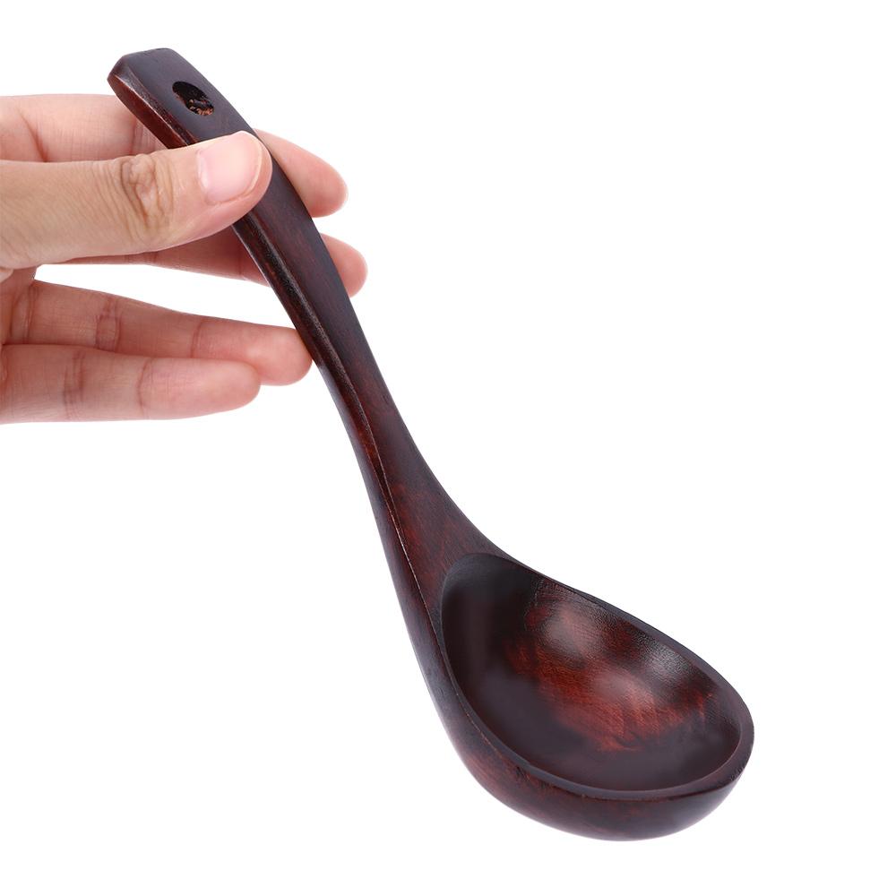 Bamboo Tableware Wooden Accessorie Gadget Soup Spoon Scoop Long Handled Kitchen Cooking Utensil