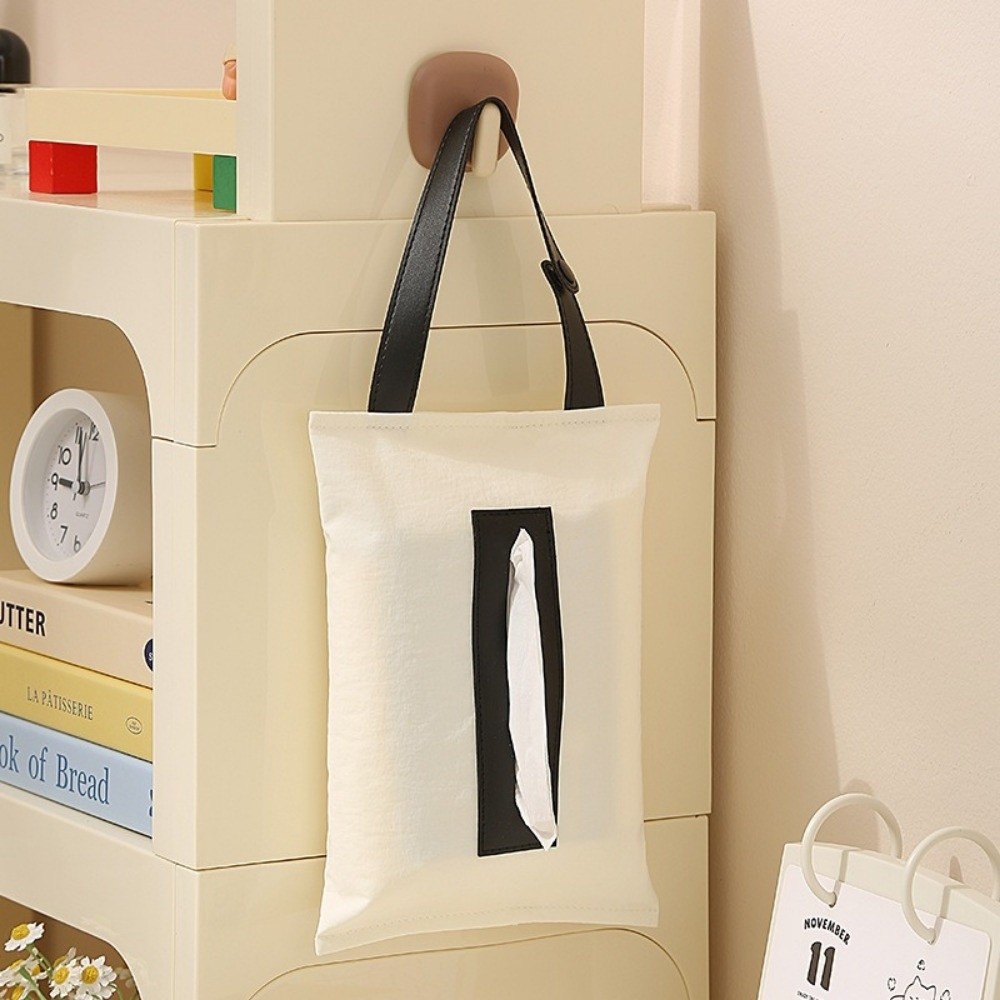 Multipurpose Portable Wall Mounted Tissue Bag Reusable Foldable Hanging Tissue Box Waterproof Lightweight Car Tissue Dispenser Car Interior Accessories