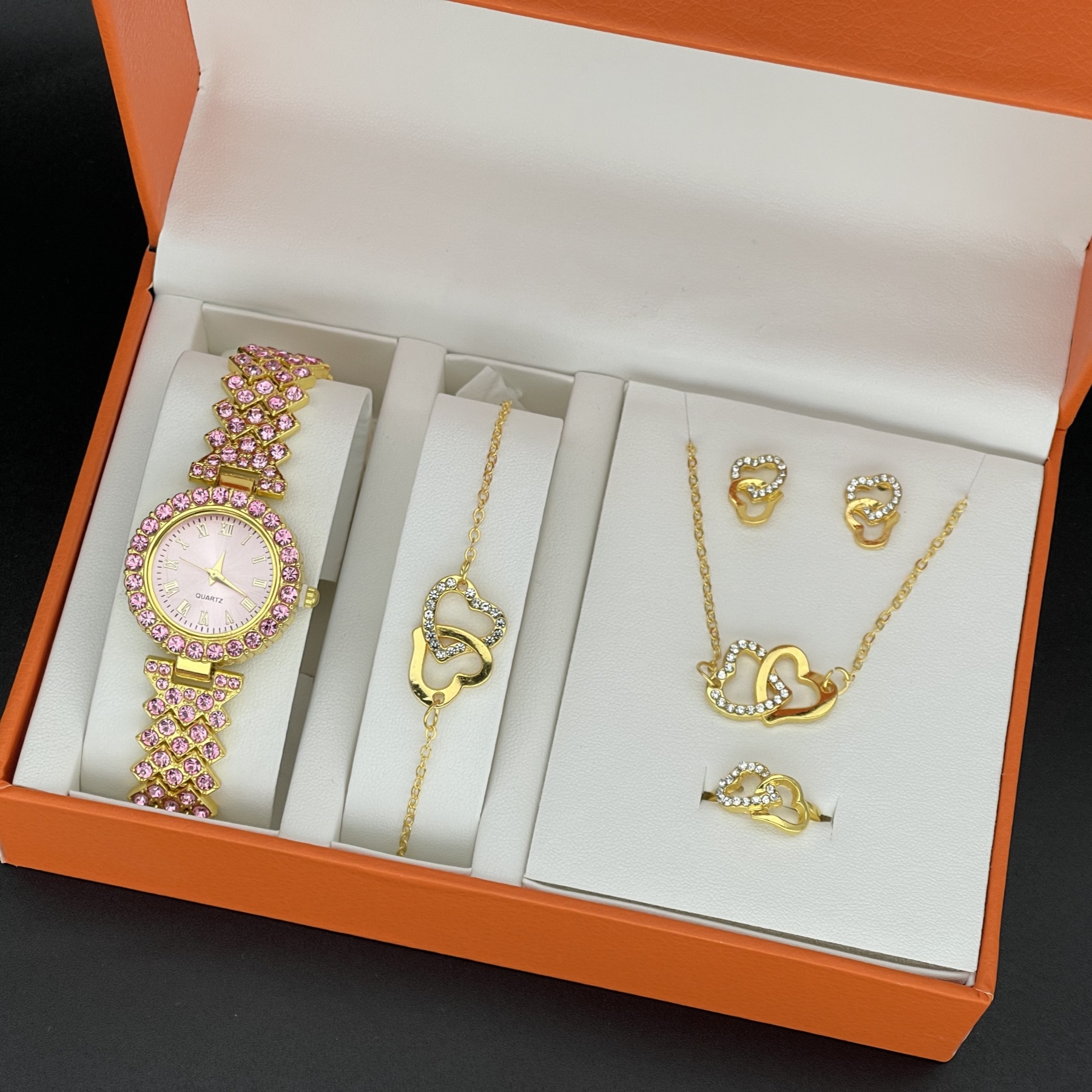 【Hot New Release】Stylish Women's Bracelet and Watch Set - 2024 Summer New Arrival Trending Women's Watch and Necklace Accessories