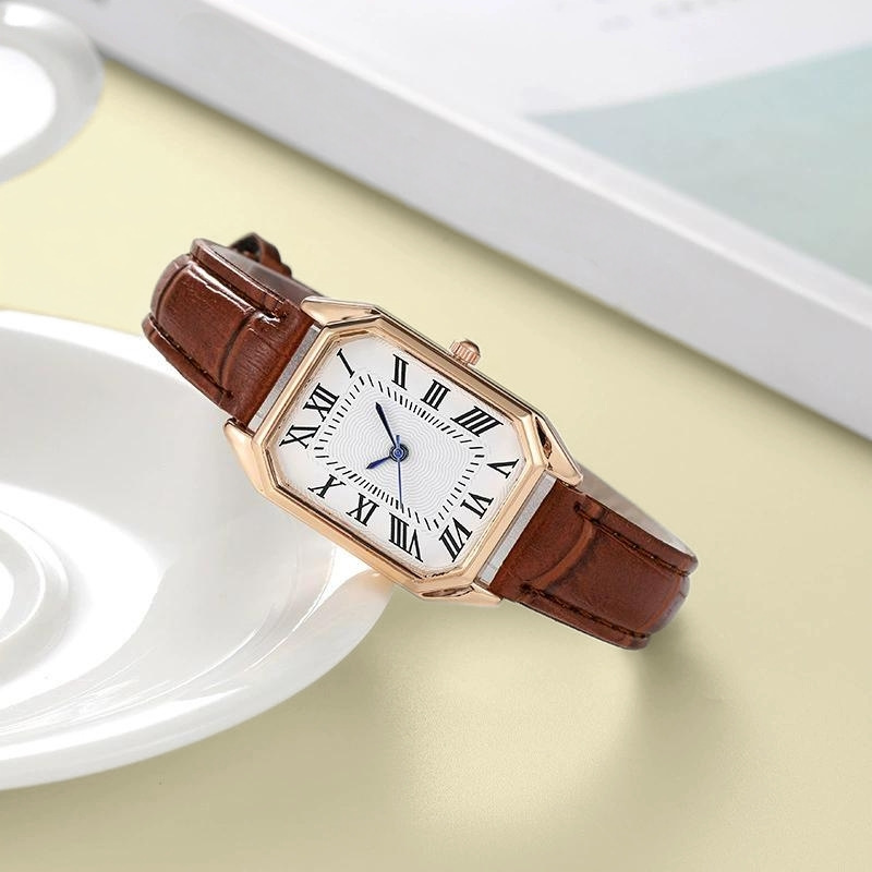 【Discount offer】2023 New Simple Square Roman Numerals Stainless Steel Fresh Style Women's Fashion Rose Gold Bracelet Watch