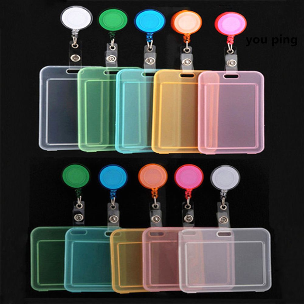 Protective Waterproof With Keychains School Supplies Card Storage Case With Chain Transparent Card Cover Student Card Sleeves Credit Cards Protector Bus Card Holder
