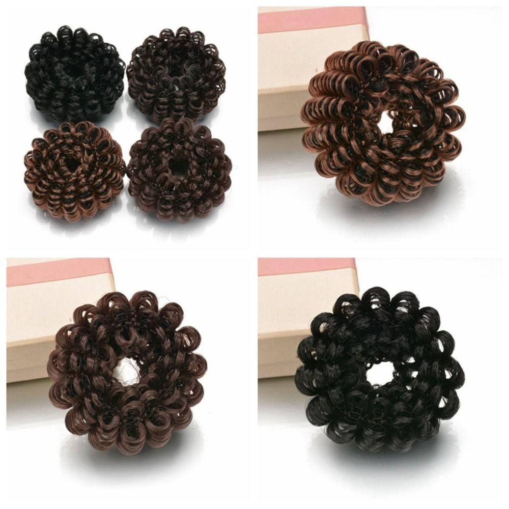 Hair Accessories Hanfu Baby Hair Wig Cute Synthetic Short Curl Chignon Decor Kids Headwear Fake Hair Bun Toddler