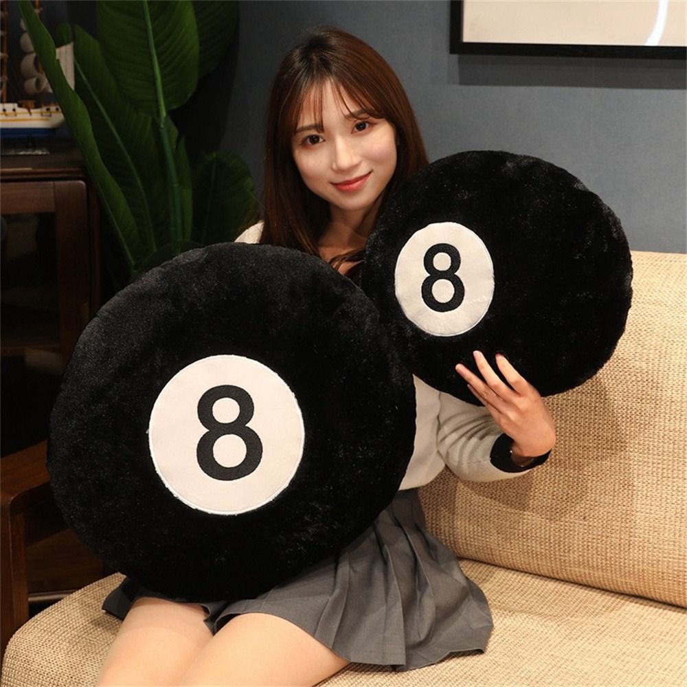 Soft Indoor Sport Seat Cushion Stuffed Sofa Decor 35/50CM 8 Ball Plushies 8 Ball Pillow Simulation Billiards Billiards 8 Ball