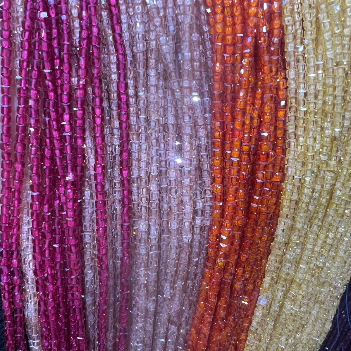 【Fashion-forward】Natural 2x 2mm color zircon loose beads for men women 2mm cut DIY crystal semi-finished multi-treasure