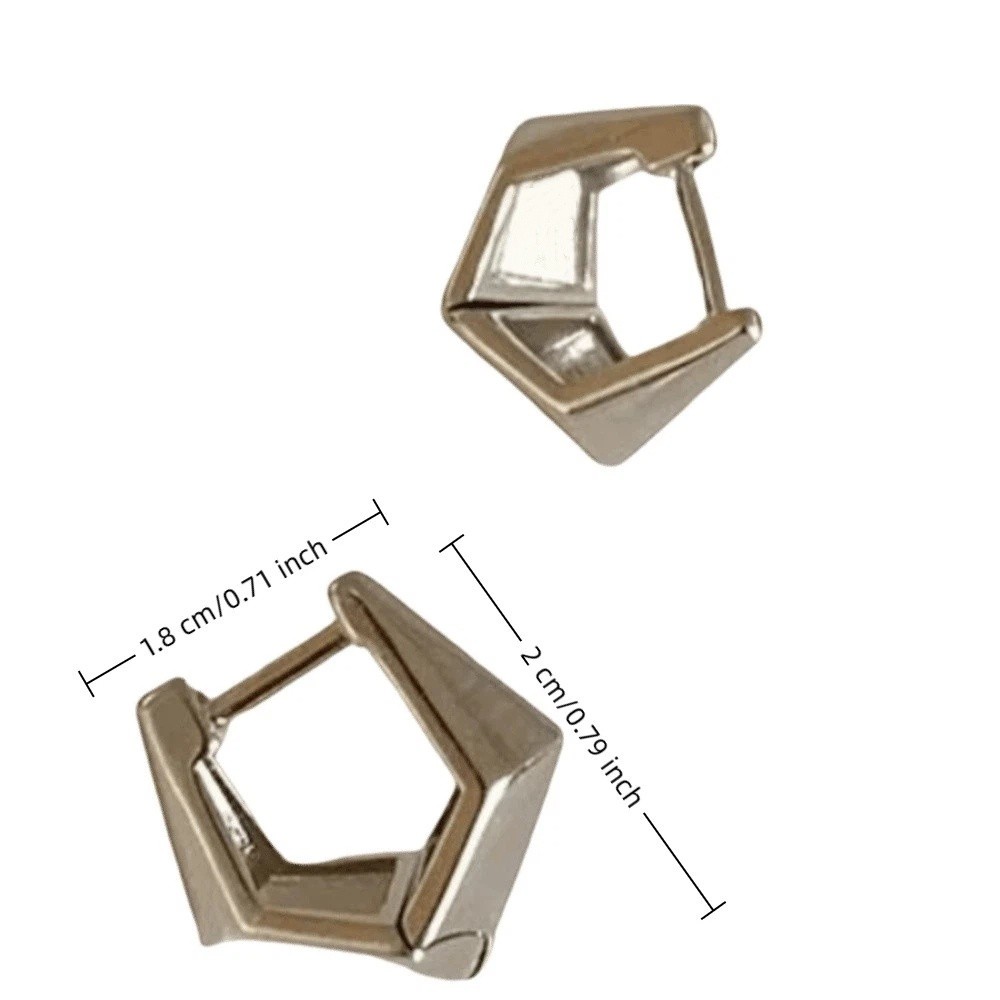Charm Elegant Polygon Earrings Rhombic Section Alloy Vintage Jewelry Geometric Metal Earring Daily Wear
