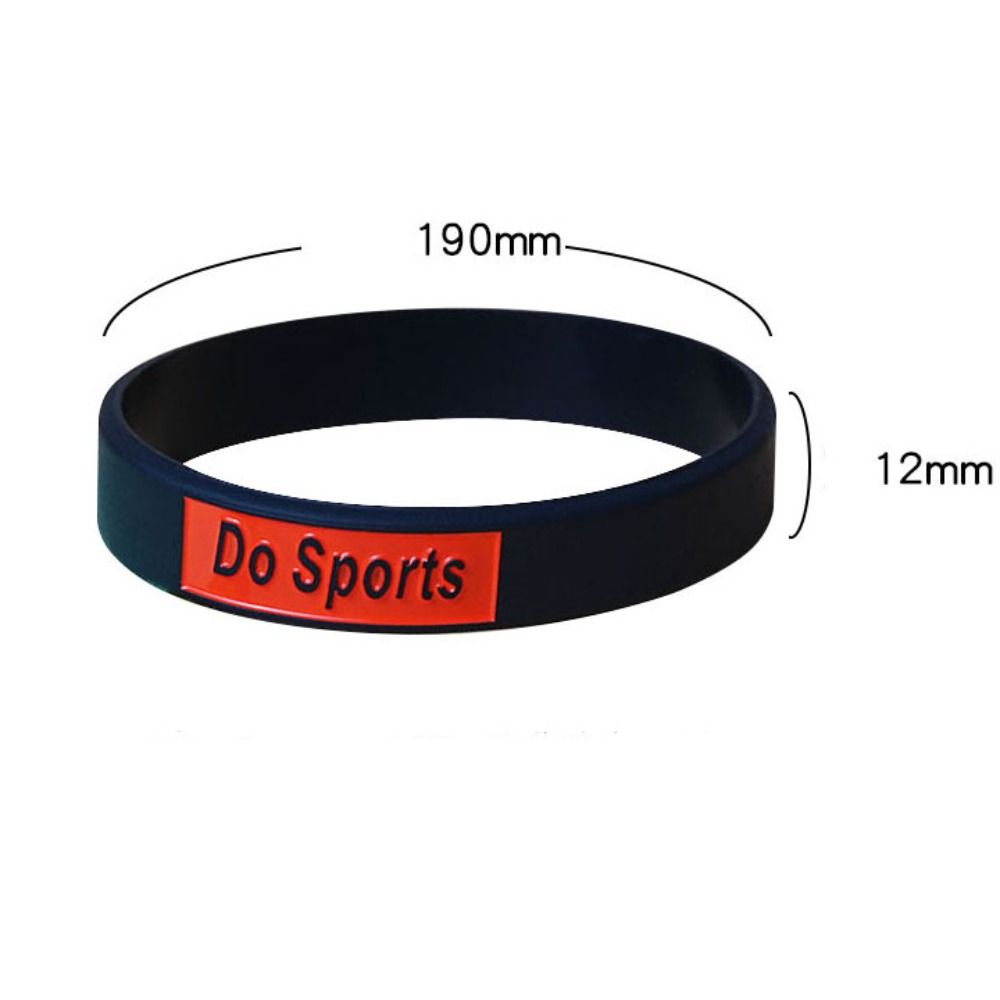 Fashion Hand Bands Do Sports Silicone Wristbands Printed Lettering Fashion Style Wrist Bands Charm Simple Sports Design Bracelets Kids Gift