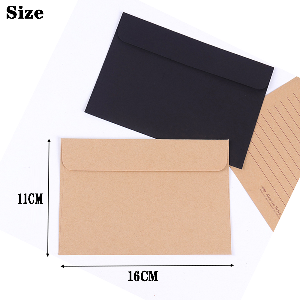 Vintage High Quality Black Red European Style Stationary For School Office Business Envelope Envelopes Paper Envelopes Letter Supplies