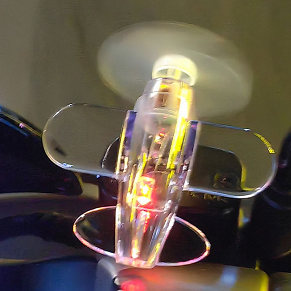 New With Traceless Adhesive Small Airplane Car Decorations Wind Power Generation Warning Effect Mini Airplane LED Light Safe Riding Fashion Wind Energy Small Aircraft Decoration Helmet