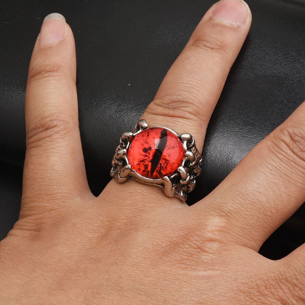 Unique Delicate Exquisite Demon Eye Trendy Girl Gift Hip Hop Sweet Ring Men Ring Fashion Jewelry Halloween Accessory