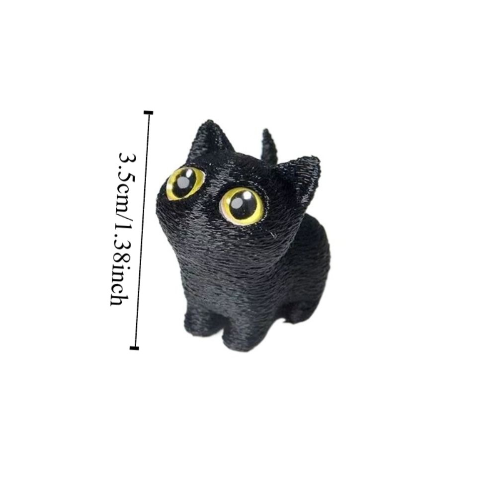 Kawaii PLA Halloween Cat Anime Figure Model Ornament 3D Printed Cats Figurines Toys Display Funny Doll Kitten Micro Landscape Crafts Party Gifts