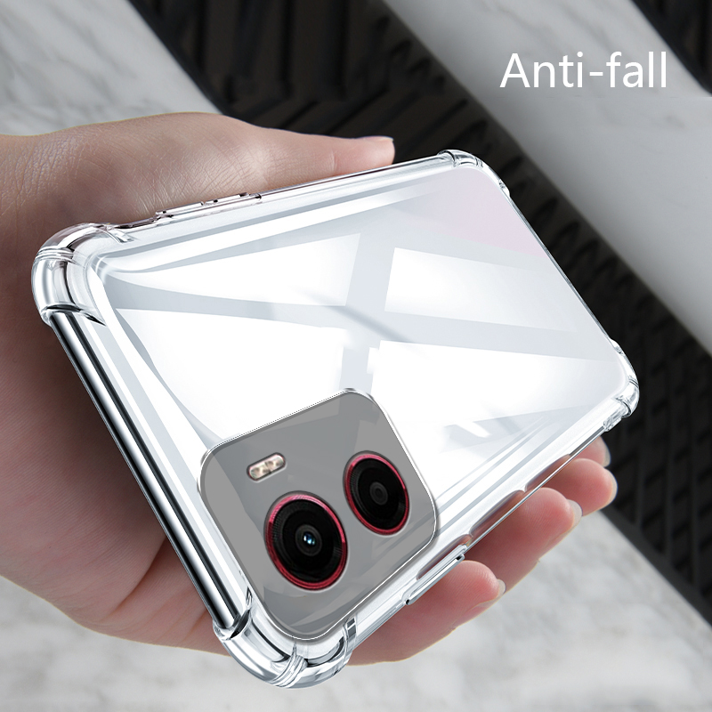 Sroof Casing For Motorola Moto G05 New transparent airbag four corners drop-proof all-inclusive phone case