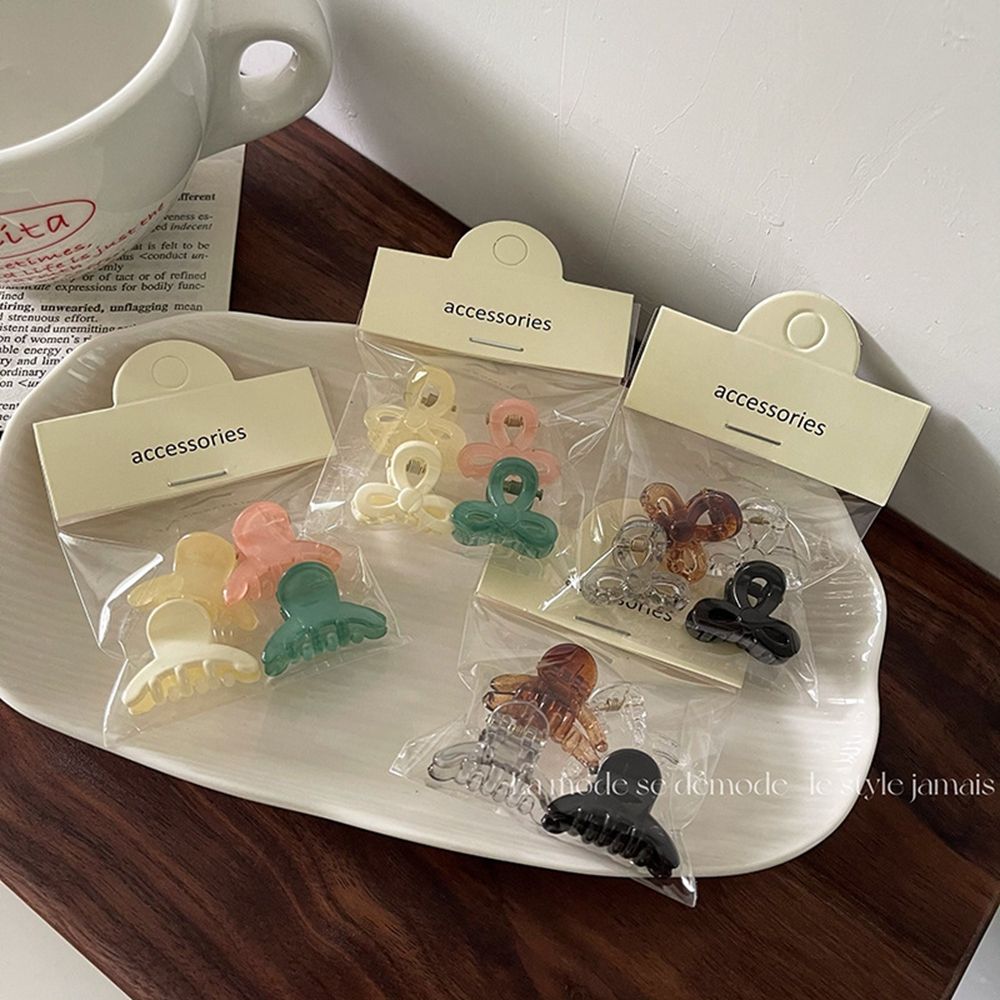 Creative Barrette Candy Color Bow Girl Hair Clip Barrette Women Hair Accessories Cute Side Clip Girl Hairpin Set Mini Hair Claw Set
