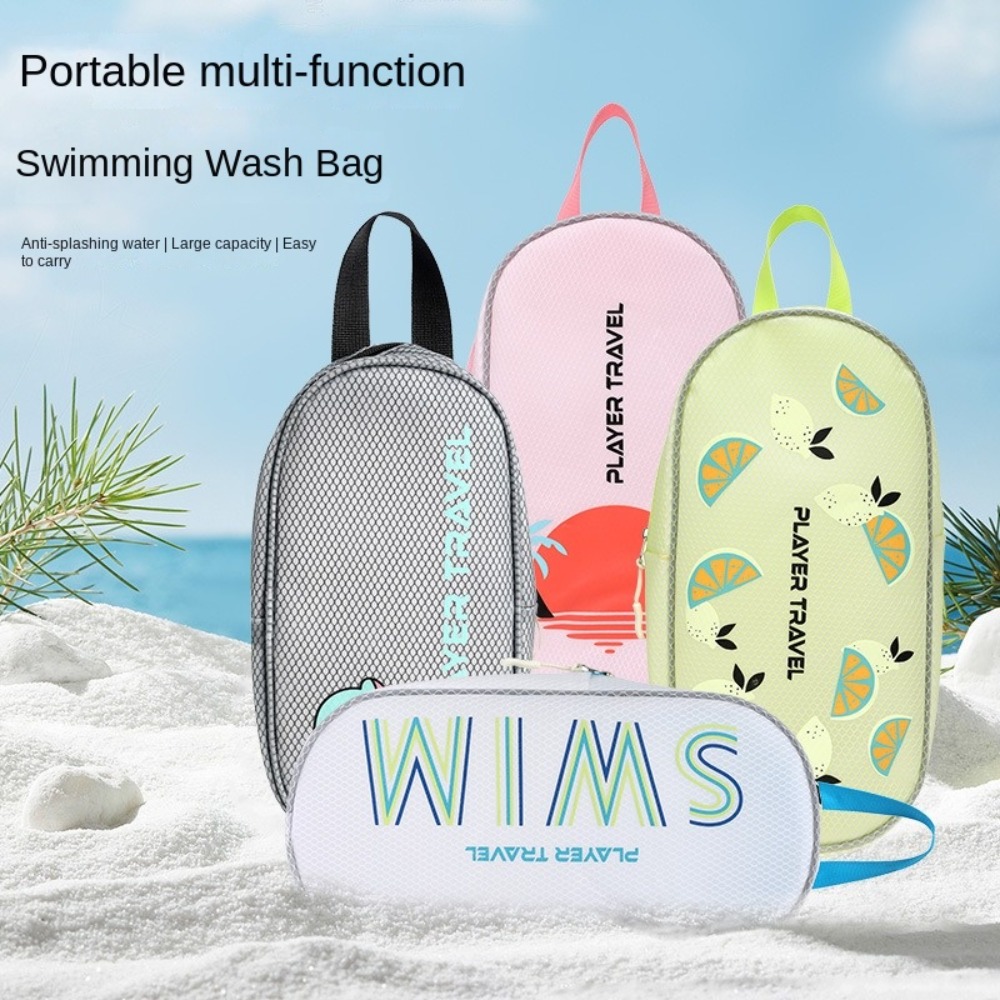 Beach Bag Waterproof Swimming Handbag Large Capacity Dry Wet Separation Toiletries Bag Breathable Lightweight Pool Waterproof Storage Bag River Trekking
