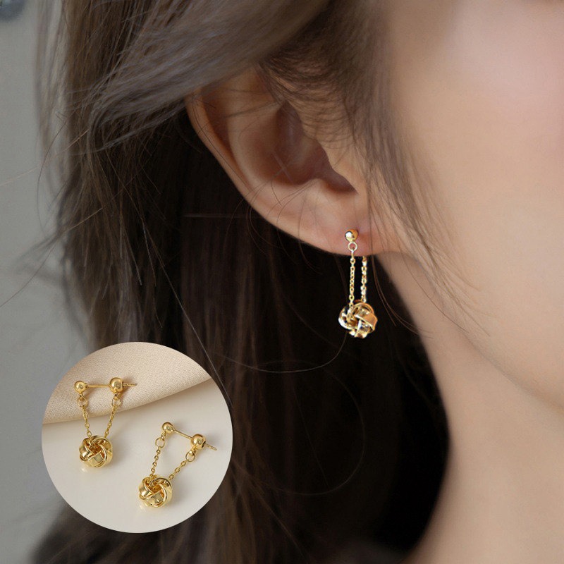 Retro Gold Simple Chain Tassel Earrings Chic Geometric Distortion Metal Earrings for Women Fashion Jewlry Gifts New