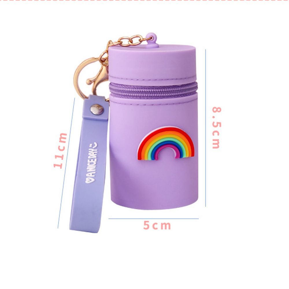 Lovely Mini Cute Pattern Silicone Portable Coin Pocket Coin Purse Key Chain Bucket Bag Headphone Storage Bag