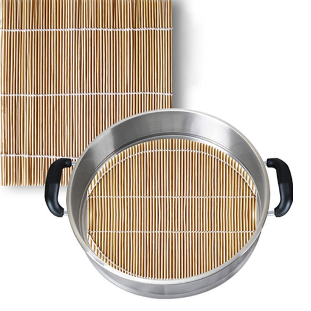 Multi-size Non-stick Round Steamer Liner Natural Eco-friendly Bamboo Steamer Pad Steamers Mat Bun Steaming