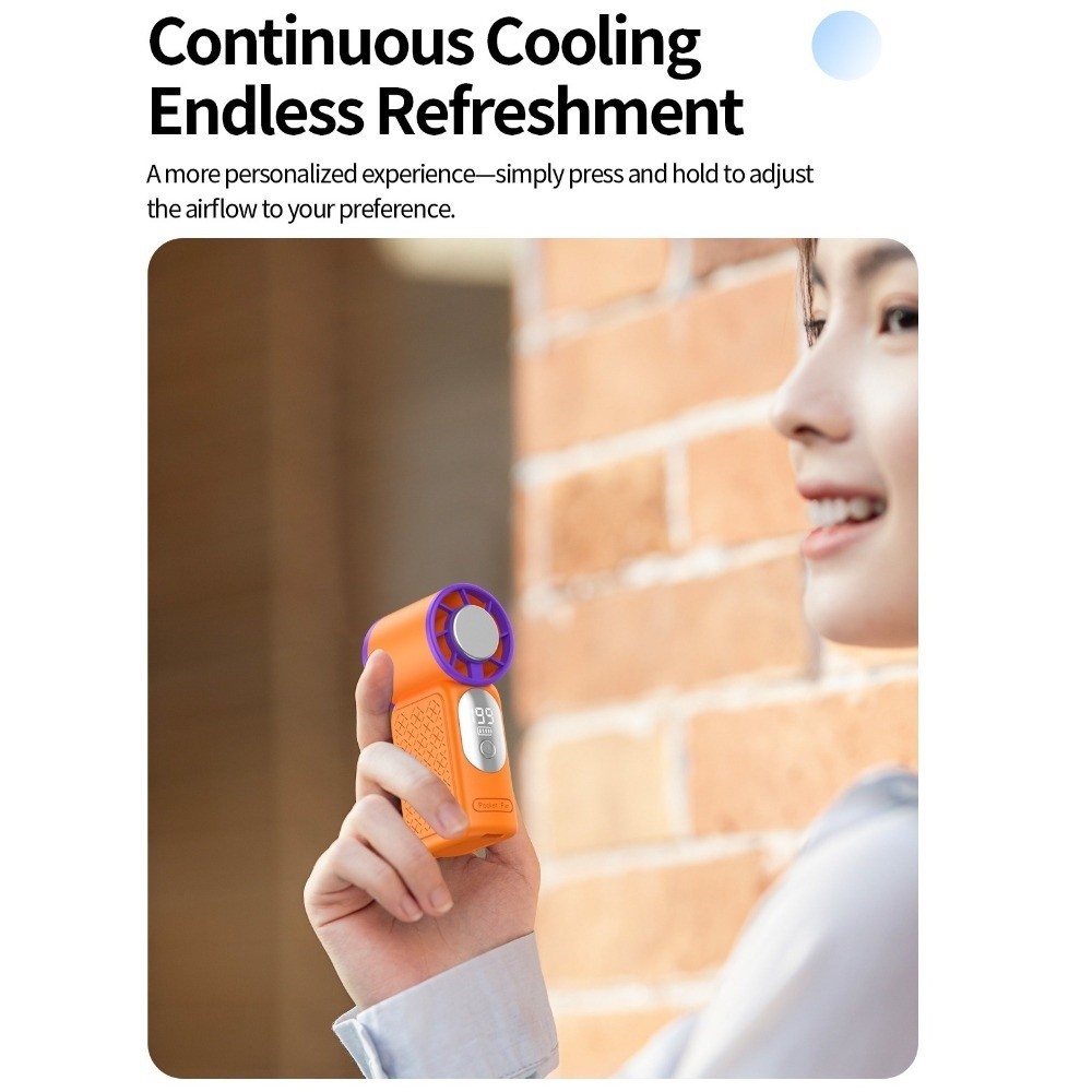 Portable High Speed Handheld Turbo Fan LED Display Adjustable Speeds Mini Fan 199 Adjustable Gears Rechargeable Small Electric Fan Outdoor