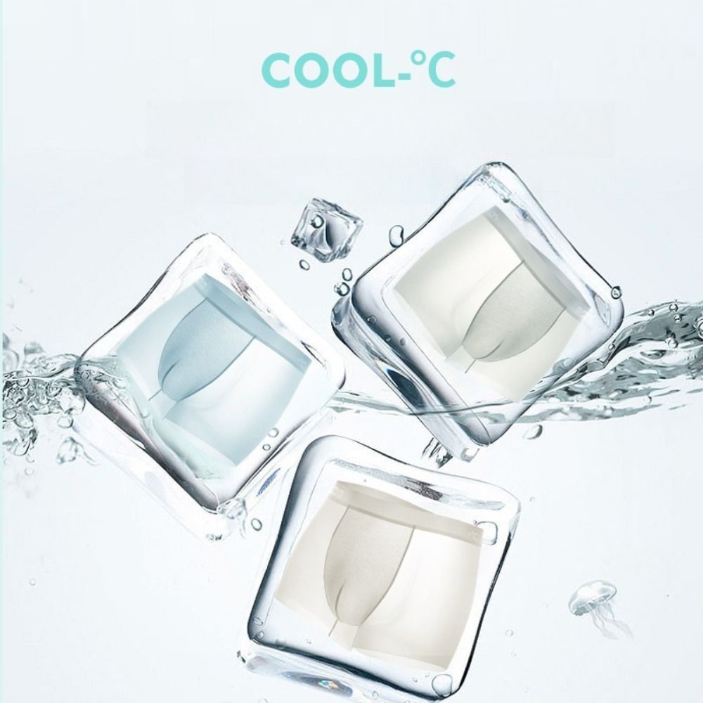 Solid Color Mid Waist Ultra Thin Boxer Briefs Breathable Quick Dry Ice Silk Boxers Summer Cool Feeling Shorts Underpants Men