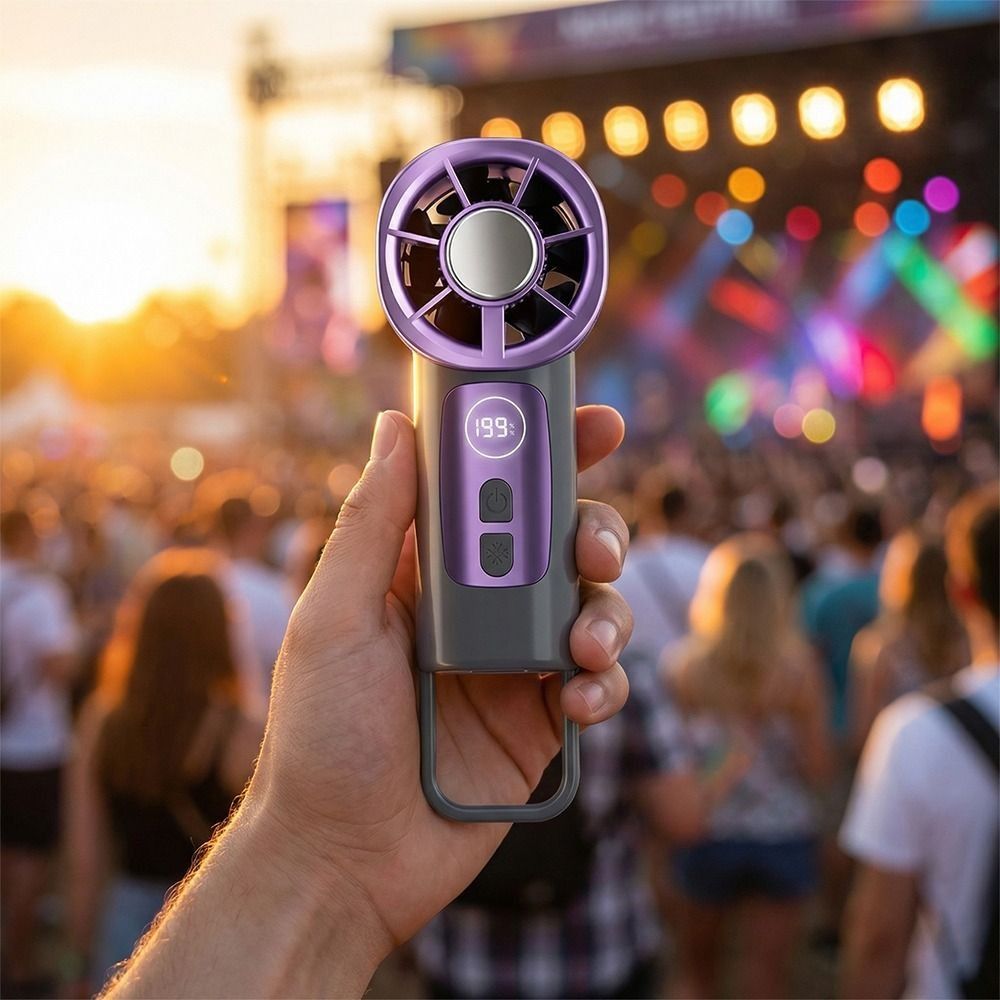 Palm 199 Speeds TEC Cooling Handheld Fan Digital Display High-speed Rechargeable Mini Fan Charging Quiet Portable Handheld Fan Travel