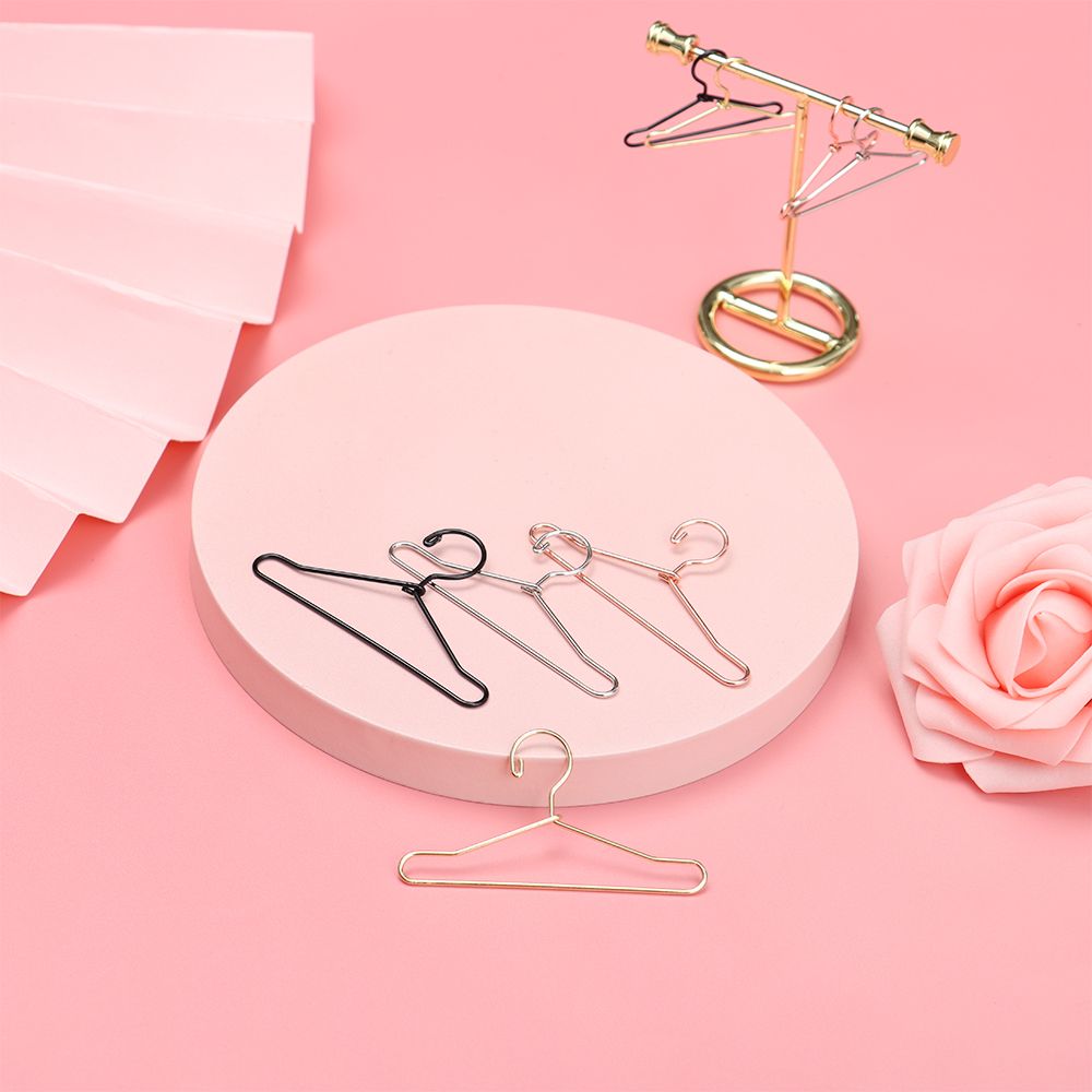 10pcs Multi-colors Wardrobe Cute Metal Accessories Dress Clothes Hanging Mini Hangers
