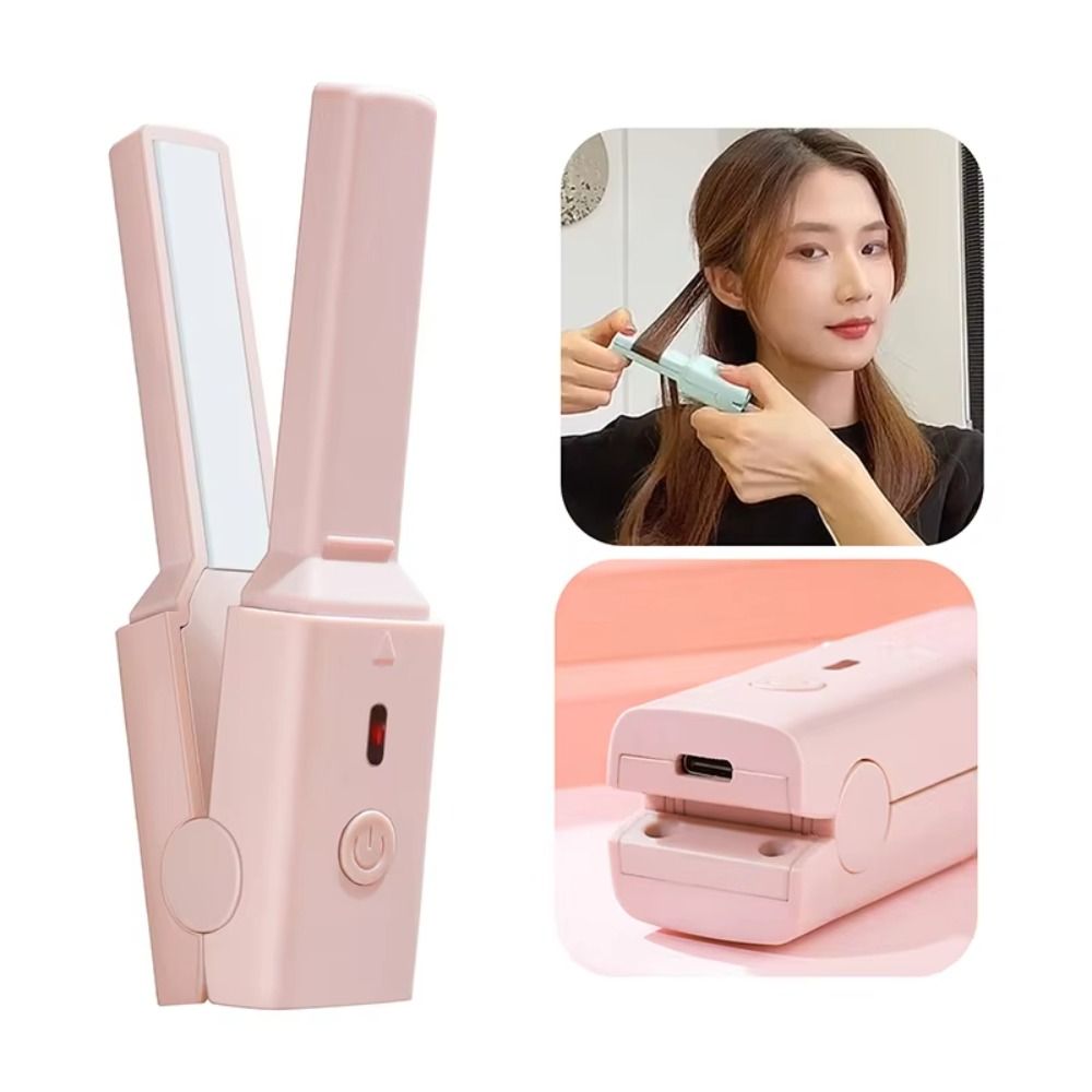 Portable Dual-use Mini Hair Straightener Low Power USB Plug-in Curling Splint Dormitory Available Bangs Electric Splint Women Straightening Styling Tools