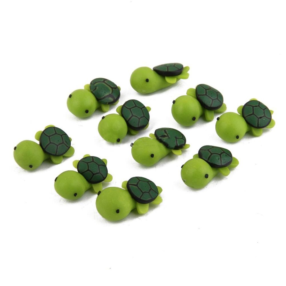 New DIY Bonsai Garden Flower Pot Dollhouse Decor Miniature Sea Turtle 10Pcs