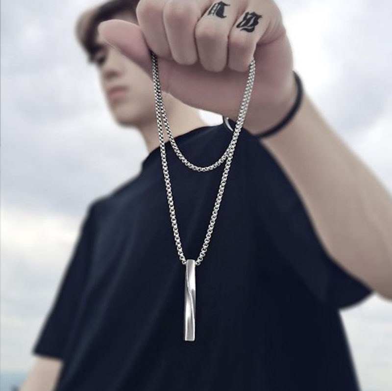 【Top-notch quality】2024 New Style Spiral Necklace Men's Minimalist Style Simple Hip-Hop Men