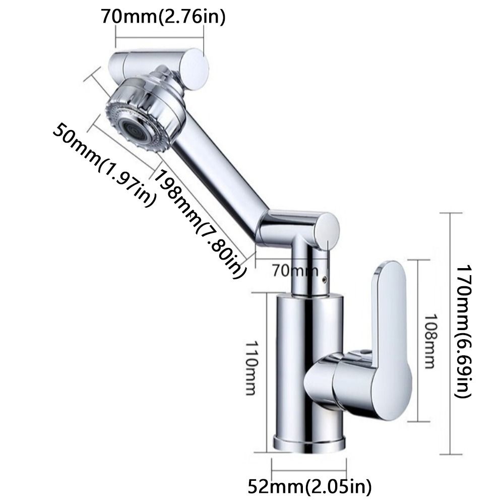 Multifunctional 360° Rotating Robotic Arm Faucet Flexible Adjustment Hot and Cold Water Rotating Faucet Water-Saving Universal Faucet Bathroom Wash Basin