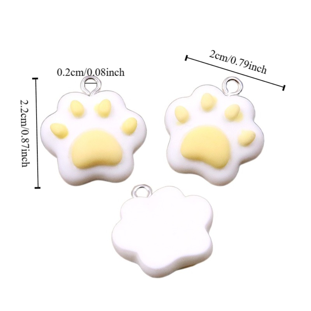 10pcs Lovely Resin Colorful Cat Claw Beads Cartoon Diy Simulation Cat Claw Crafts Mini Cute Cat Claw Resin Pendant Bead DIY Crafts