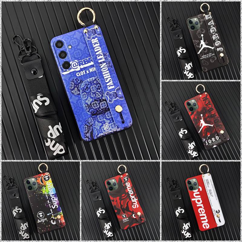 Anti-dust Dirt-resistant Phone Case For Samsung Galaxy A73 5G/SM-A736B Back Cover Wristband Fashion Design Cool trendy