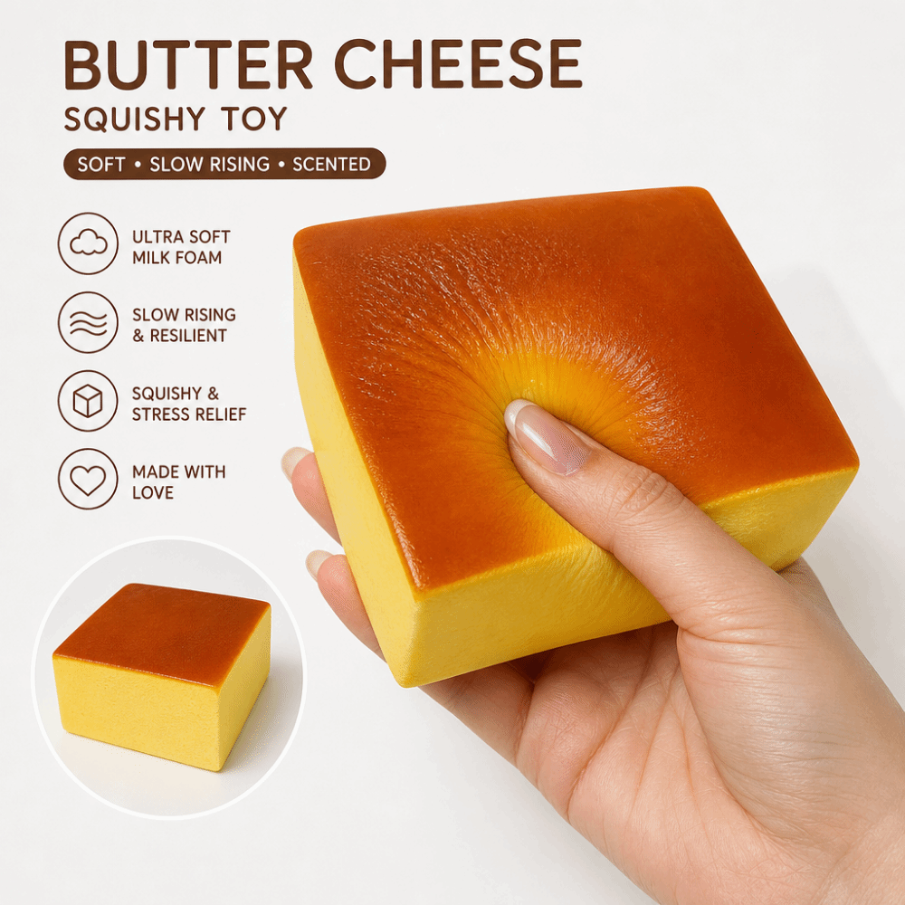 Funny Gift Creative Butter Cookies Slow Rebound Toys DIY Moist Feel Pastry Squishy Toy PU Soft Butter Cookies Pinch Toy Children Toys