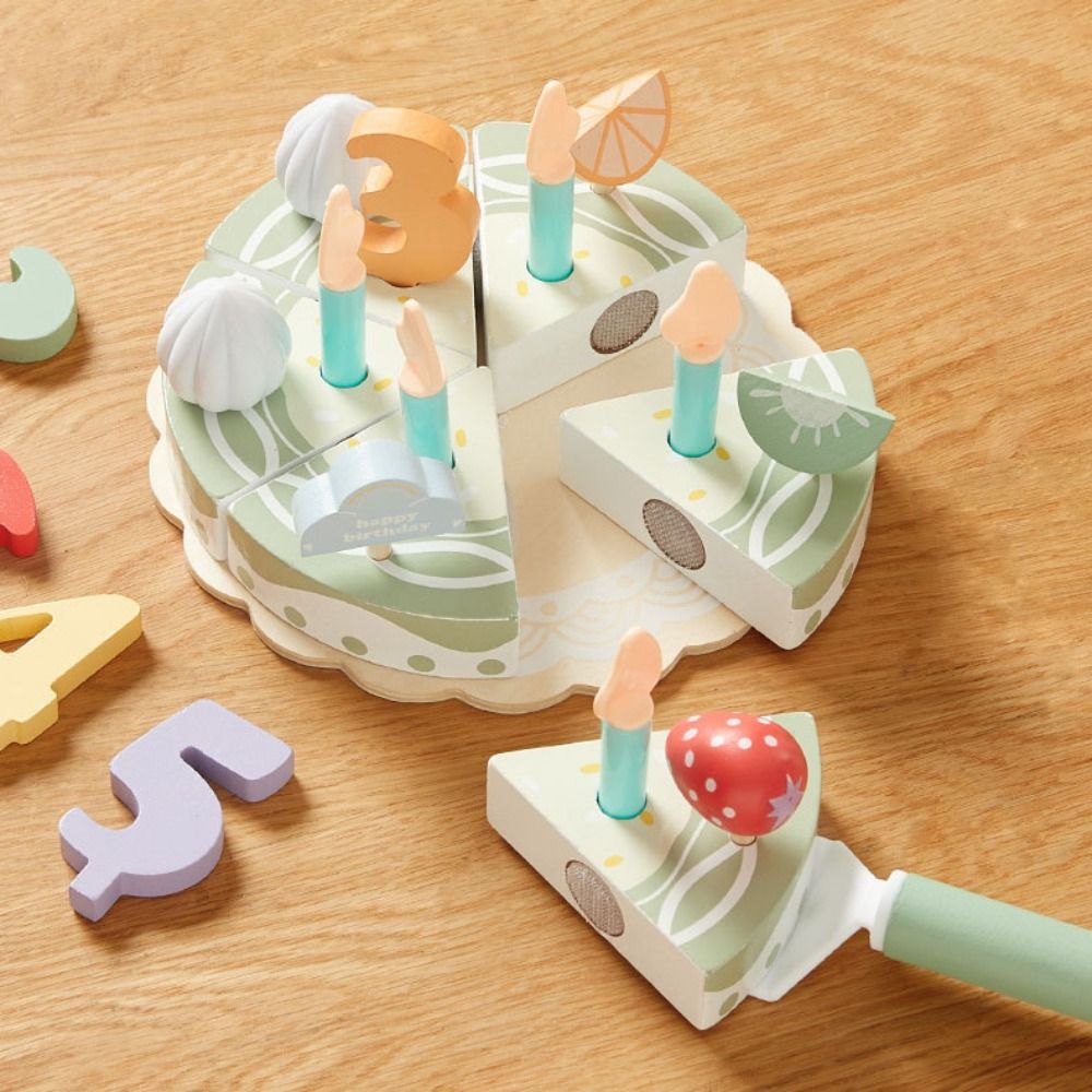 Educational Toys Wooden Wooden Cake Model Simulation Food Play House Party Cake Play Food Sets Cognitive Exquisite Kitchen Pretend Toy Party Favor Gift