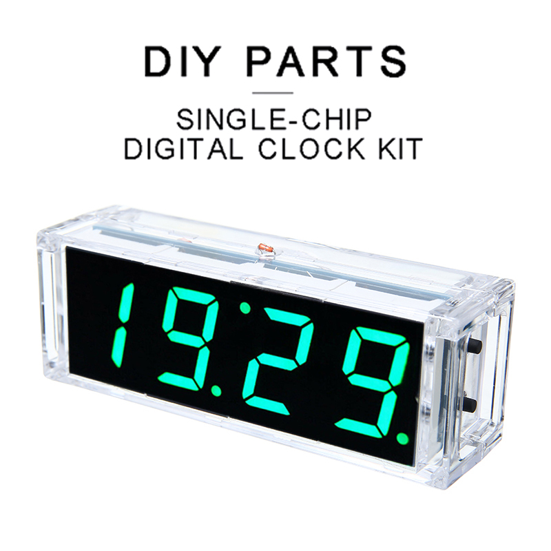 【Popular】Portable Microcomputer Digital Clock Kit High Quality Temperature Date Display LED Electronic Clocks DIY Parts