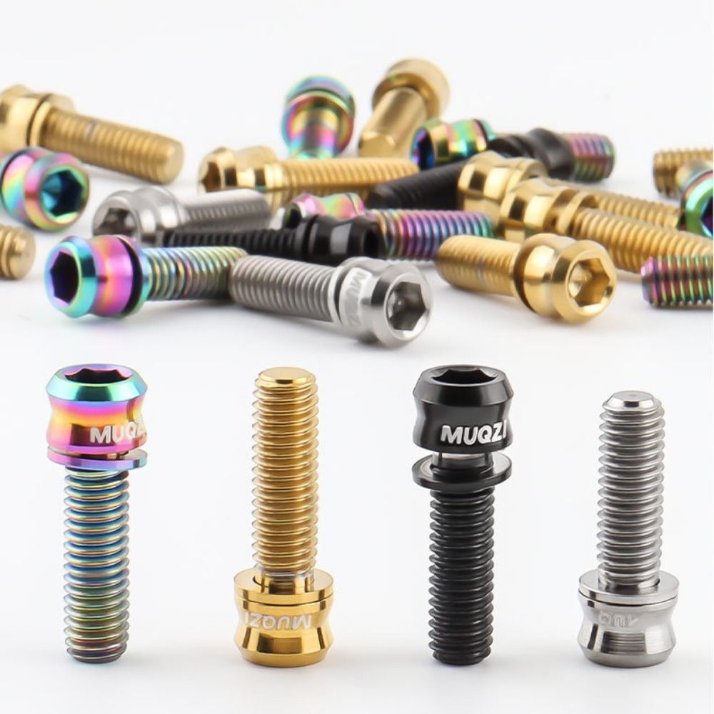 Colorful Disc Brake Clamp Bicycle Handle Screw Titanium Screw Disc Brake Seat Disc Brake Clamp Screw M6 Fixing Screws Bicycle Disc Brake Seat Screw MTB Bike