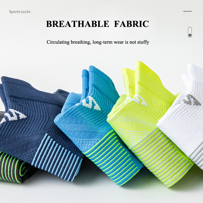 Wenefang Fashion Summer Running Socks Men Women Fitness Sports Quick-drying Sweat-absorbing Breathable Anti-friction Marathon Ankle Tab Socks