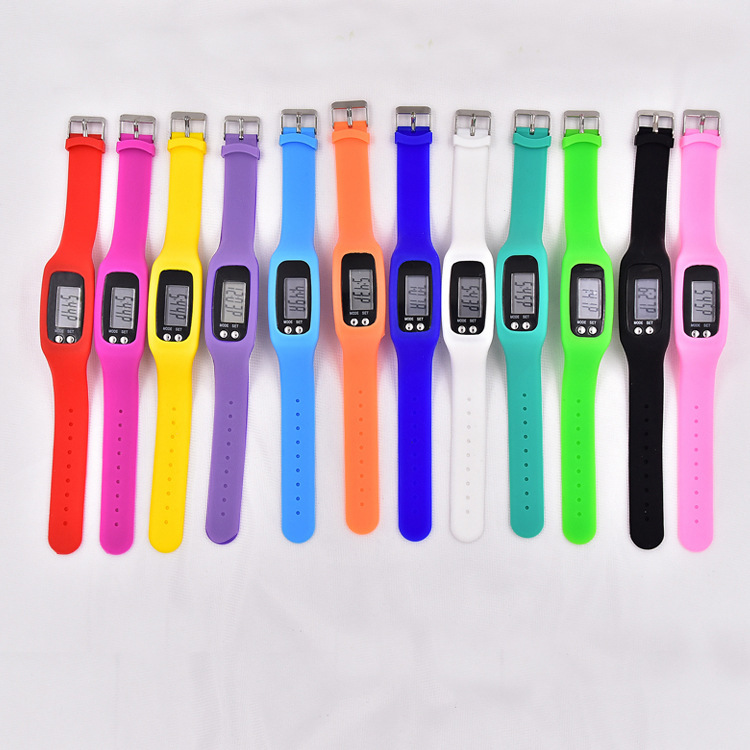 【versatile style】【Very good-looking】New Sports Silicone Multifunction Step Counter Electronic Bracelet Watch with LED Display