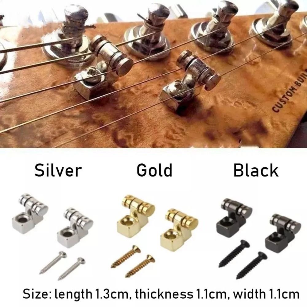 Mounting Tree Guide Alloy Electric Guitar Chrome Roller Chrome Retainer Roller String Trees Retainer Screws 3 Colors Electric Guitars Roller String Head Ball